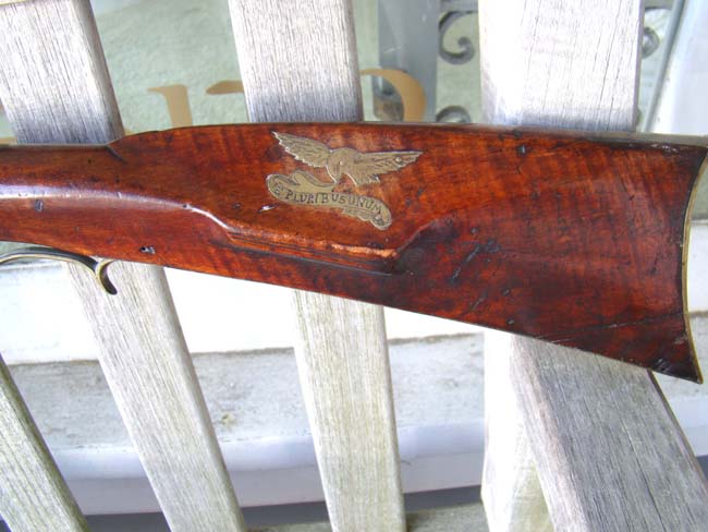 A Pennsylvania long rifle in original flintlock by Crupret Weaver of Lehigh County and dated 1834 — image 7